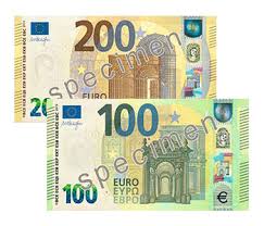 NEW 100- AND 200-EURO BANKNOTES TO BE INTRODUCED END OF 2018