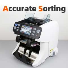 BS-2080W 1+1 Pocket Currency Sorter with TFT Touchscreen, Optional Built-in Printer, and Accurate SN Code Recording