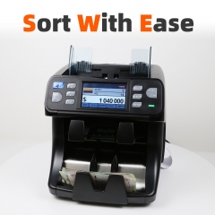 BS-2080B Fast & Accurate 1+1 Pocket Currency Sorter with Dual CIS SN Code Recording & Optional Built-in Printer