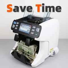 BS-2080W 1+1 Pocket Currency Sorter with TFT Touchscreen, Optional Built-in Printer, and Accurate SN Code Recording
