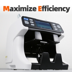BS-2080W 1+1 Pocket Currency Sorter with TFT Touchscreen, Optional Built-in Printer, and Accurate SN Code Recording