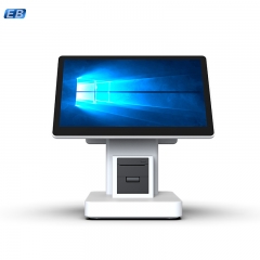 PT-2323P Good Price Dual-Screen POS Terminal with 15.6'' HD Display Built-In Printer Windows 7/10 OS and 64GB SSD
