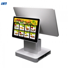 PT-2323P Good Price Dual-Screen POS Terminal with 15.6'' HD Display Built-In Printer Windows 7/10 OS and 64GB SSD
