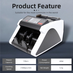 LD-2300 Portable Light Money Counting Machine With TFT Display and Polymer Paper Note Compatibility