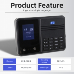 TA-400 Biometric Face Palm Recognition Attendance Machine Time Clock 2.4 Inch TFT Dual Camera Multi Language