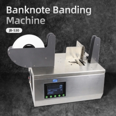 JB-530 Automatic Paper Tape Strapping Machine OPP Film Binder Vegetable Banknote Medicine Box Binding Equipment