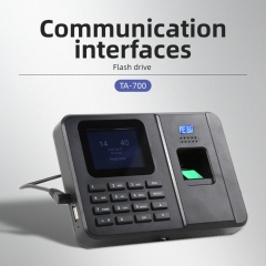 TA-700 Fingerprint Time Attendance Machine Biometric Access Control System 2.4 Inch TFT USB Multi Language Support
