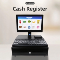 PS-3012S All in One POS System with 14 Inch Touchscreen Intel J1900 Quad Core Built in Thermal Printer Retail Cash Register