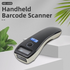 HBS-600B Portable 2D Wireless Barcode Scanner with OLED Display High Speed Decoding Handheld BT 2.4G Barcode Reader