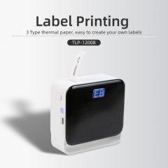 TLP-1200B Mini Wireless Thermal Label Printer for Portable Sticker Maker Ink Free Direct Thermal Printer 203dpi Stock