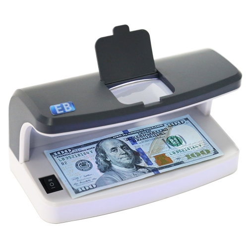 DC-6100 UV Banknote Detector Magnifier Rechargeable Currency Verifier Money Checker for Bank Cashier Retail Counter & Office