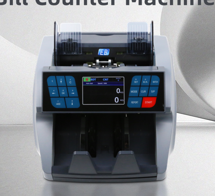 LD-1687 mixed denomination bill counter machine on white background