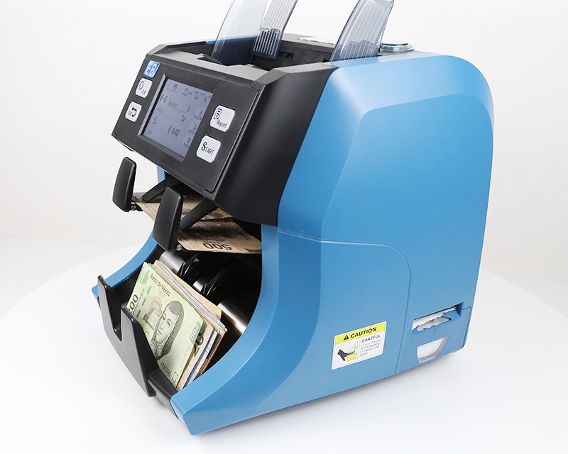 BS-2090 currency sorter with dual CIS sensors grading banknote fitness