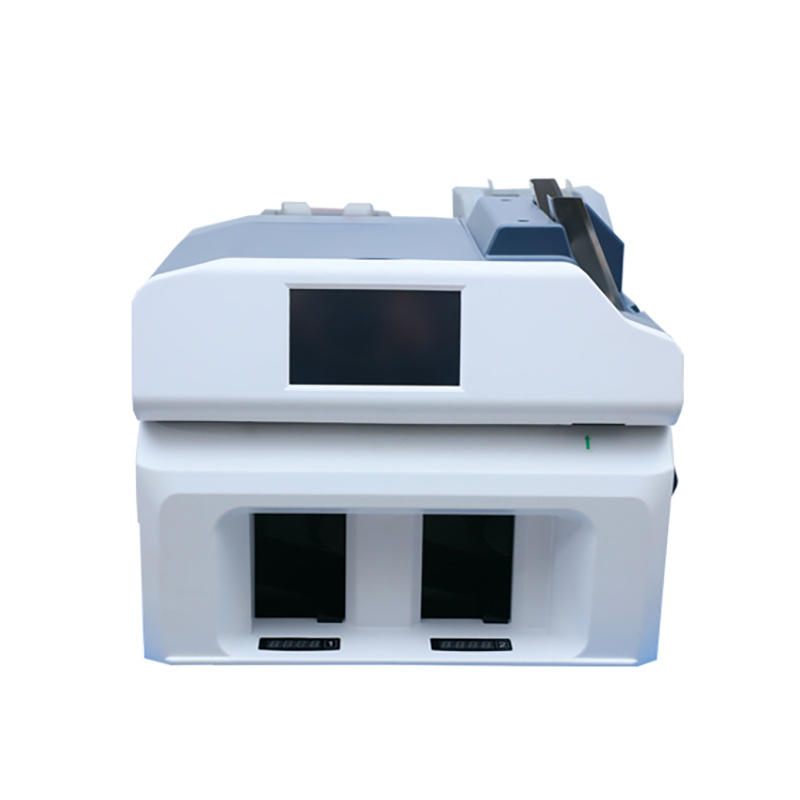 BS-621 banknote fitness sorter with two output pockets on white background
