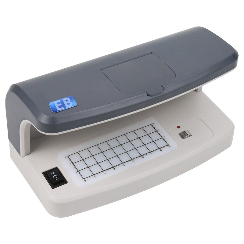 DC-5100 rechargeable UV MG banknote detector, white background product photo