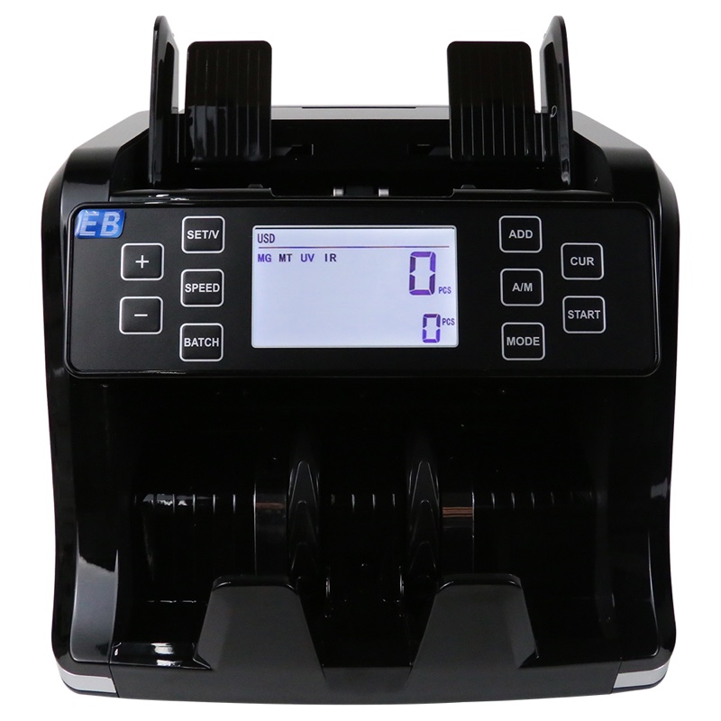LD-1500 front feeding banknote counter with UV MG IR detection and amount preset for cash office mixed counting