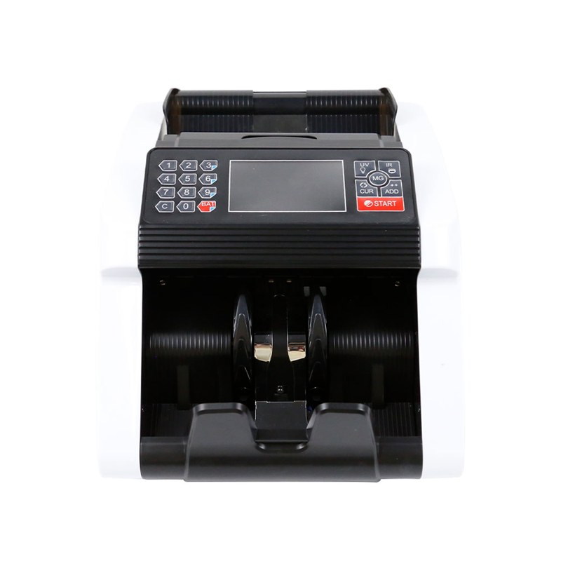 LD-2300 back-feeding money counter, front view on white background