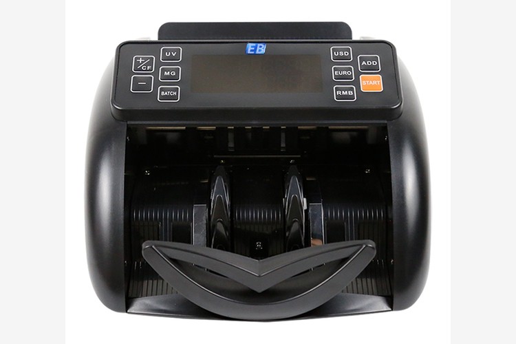 LD-1100 value banknote counter with MG detection on white background